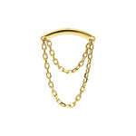 Catena Helix in oro con meccanismo Push-Fit su sfondo bianco