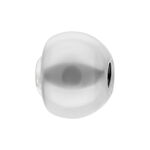 Valkokultainen titaani pallo kirkkaalla kivellä, 1,2 mm paksuus, 3,0 mm koko, valkoisella taustalla