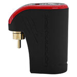 Alimentatore Fk Irons Lightning Bolt nero/rosso in alluminio su sfondo bianco