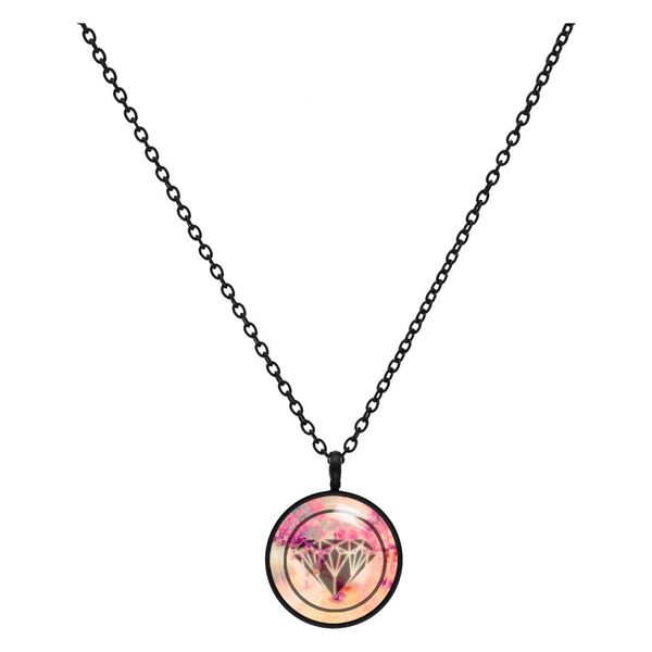 Diamond Black Pink Necklace