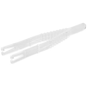 Sterile Triangel Piercingzangen klar 50er Pack Klare sterile Triangel Piercingzangen einzeln verpackt auf weißem Hintergrund