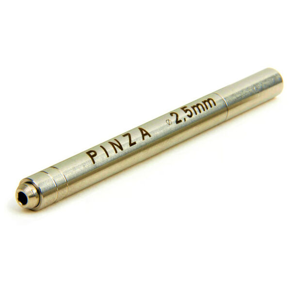 Porta sfera argento per sfere da 2,5 mm su sfondo bianco