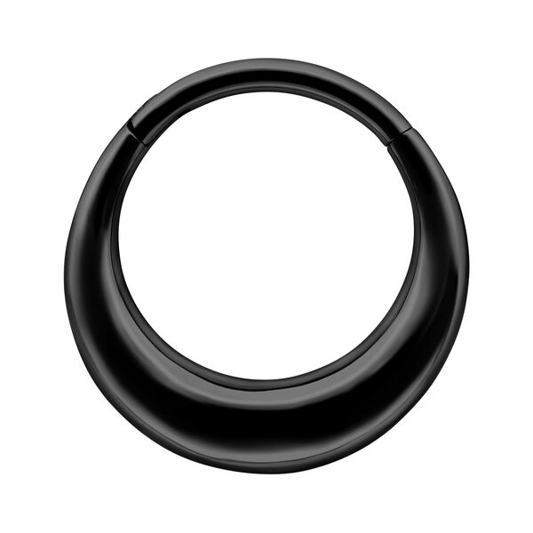 Anillo de piercing negro de acero quirúrgico 316L, 10 mm de diámetro interno