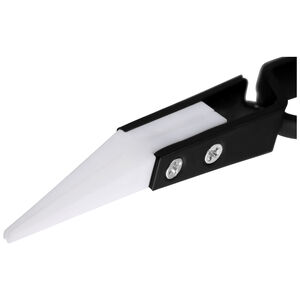 Winkel-Keramikspitzen-Pinzette, schwarz Schwarze Pinzette mit weißen Keramikspitzen auf weißem Hintergrund
