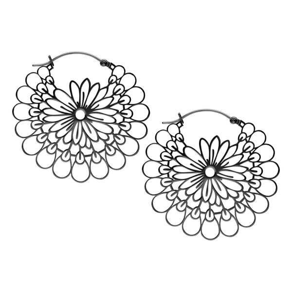 Daisy Hoops - Black Metal