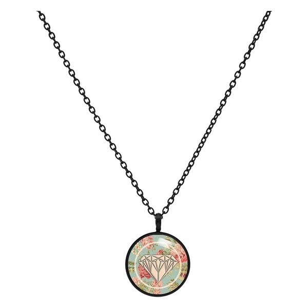 Diamond Roses Mint Necklace