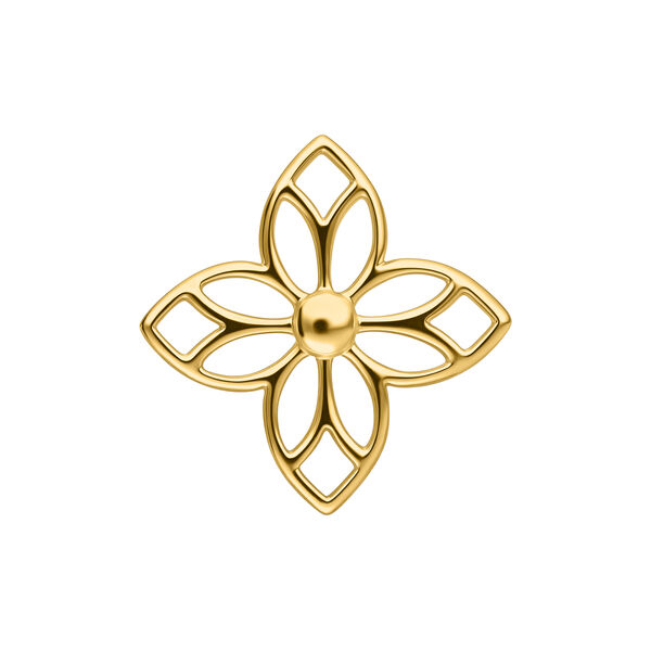 Push Fit Flower Ornament Attachment - Golden Metal