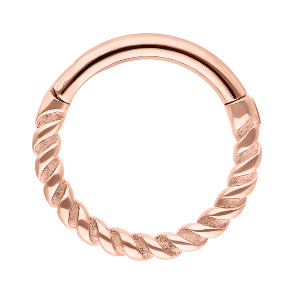 Clicker Twisted Rope en oro rosado, grosor 1,2 mm, diámetro interno 5,0 mm
