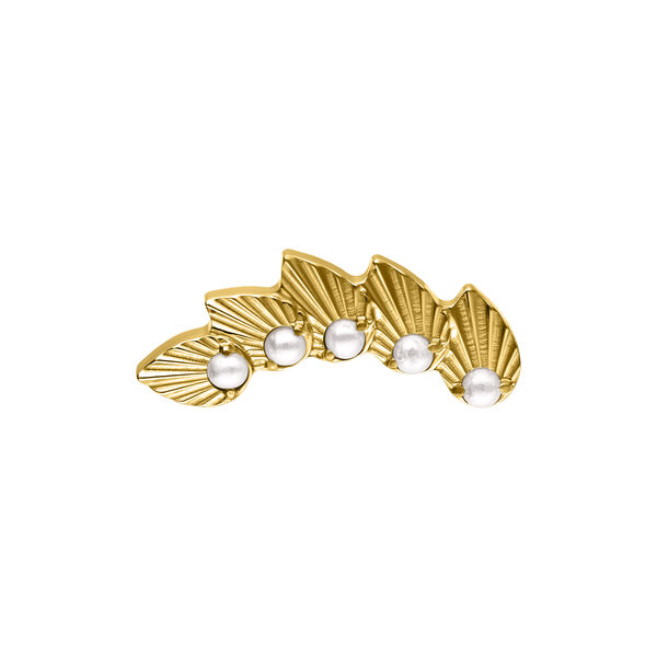 Push Fit Riffled Leaf Attachment - Golden Metal