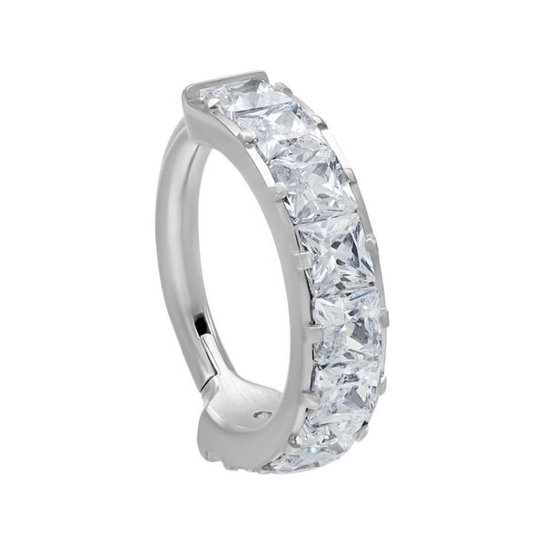 Anello Grande Crystal Titanio