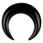 Crescent de expansión negro de cuerno sobre fondo blanco