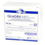 Cerotto quadrato di Master Aid, 38x38mm, su sfondo bianco