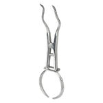 Pinza aprianelli in acciaio inox argentata su sfondo bianco