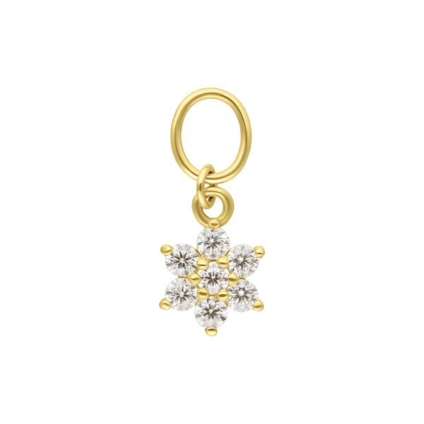 18K Moissanit Flower Pendant