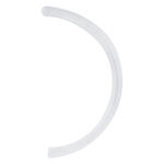 Barra Push-Fit trasparente e curva in Bioplast su sfondo bianco