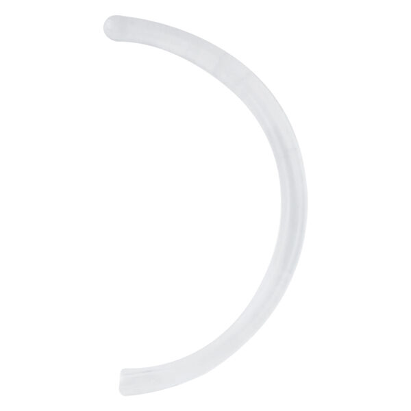 Barra Push-Fit trasparente e curva in Bioplast su sfondo bianco