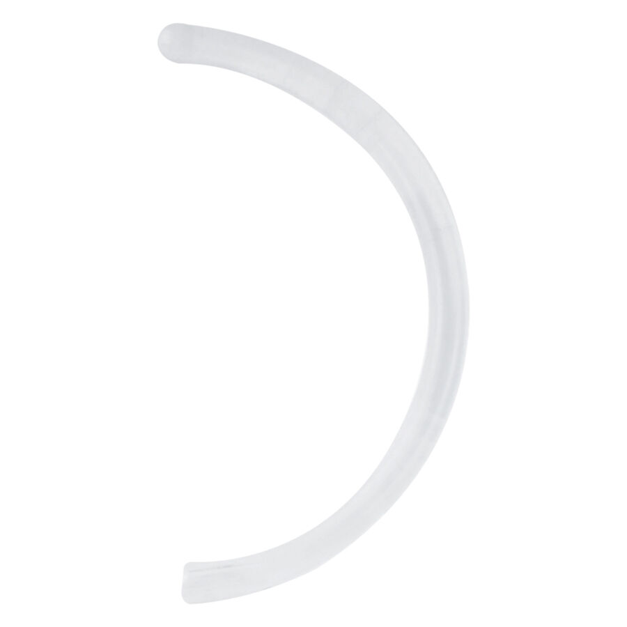 Barra Push-Fit trasparente e curva in Bioplast su sfondo bianco
