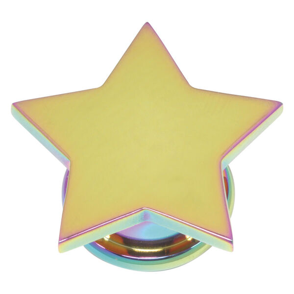 Goldener Stern Plug aus Chirurgenstahl auf weißem Hintergrund