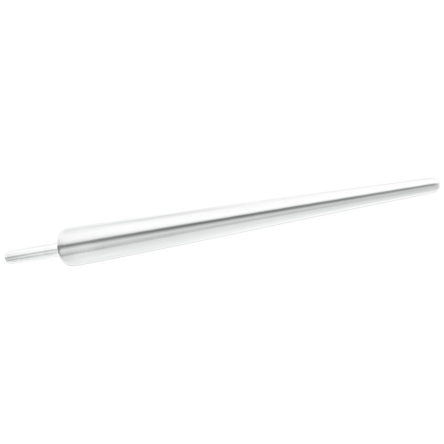 Punzón de inserción de titanio plateado de 1.2mm sobre fondo blanco