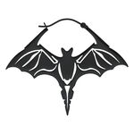 Cerceaux Bat neri, lucidi in acciaio chirurgico su sfondo bianco