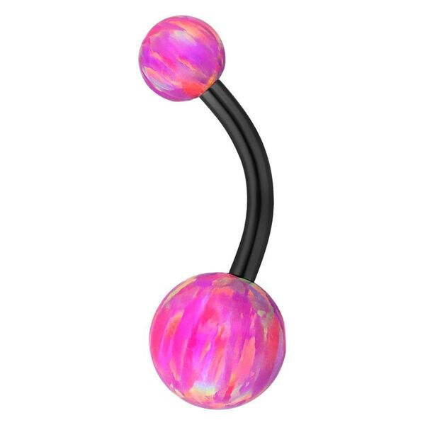 Napakoru Bubble Gum Opalilla ja mustalla titaanitangolla