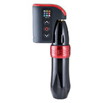Alimentatore Fk Irons Lightning Bolt nero e rosso, corpo in alluminio su sfondo bianco