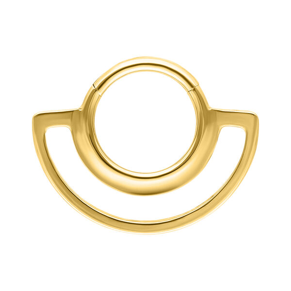 Clicker de Doble Anillo Dorado sobre fondo blanco