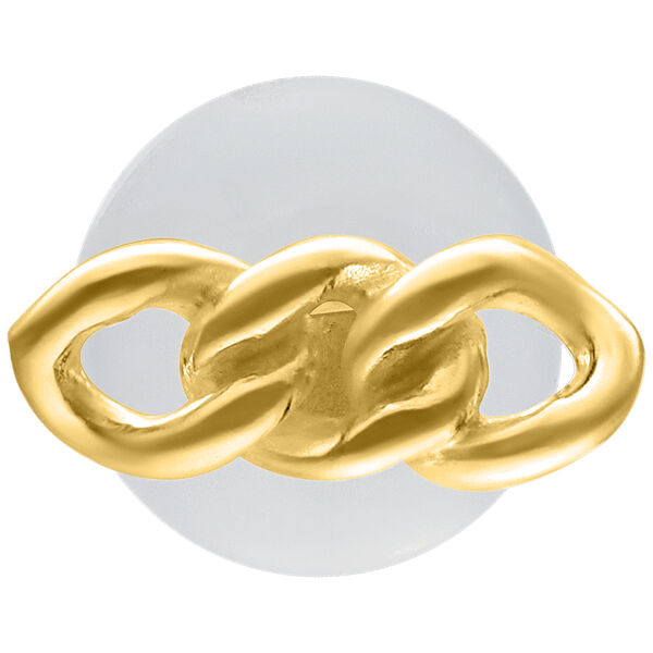 Kultainen Chunky Chain Labret valkoisella taustalla, 5,0 mm