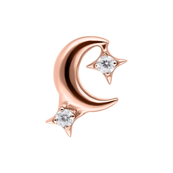 Push Fit Moon with Crystal Aufsatz - Rosegold