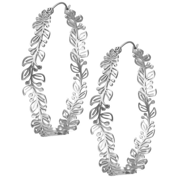 Floral Garland Hoops Pair