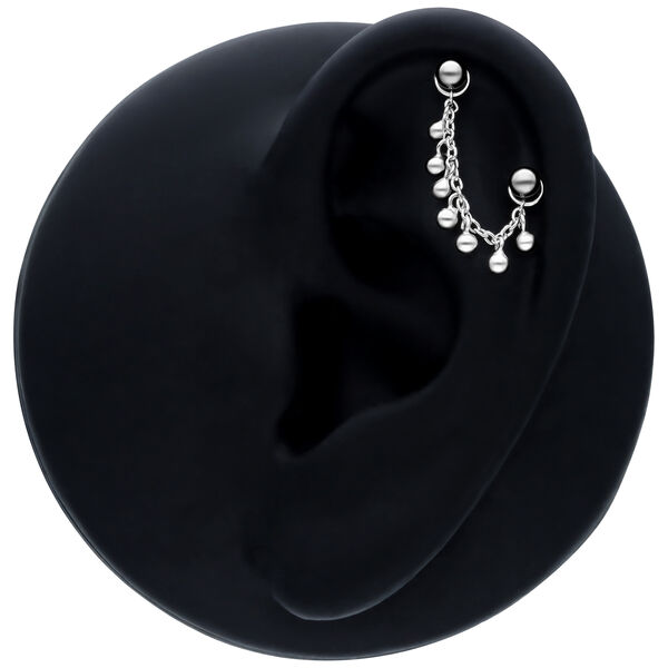 Cadena con Bolitas para Piercing