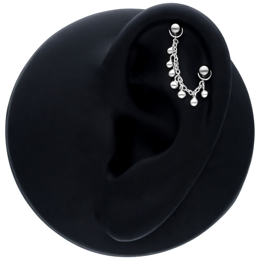 Cadena con Bolitas para Piercing
