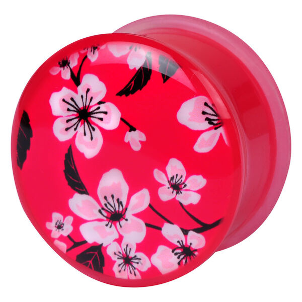 Roter Blumenblüte Plug, Größe 6,0 mm, auf weißem Hintergrund