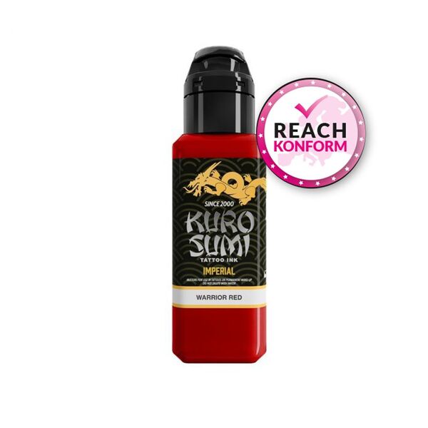 Punainen Kuro Sumi tatuointiväripullo Reach-yhteensopivalla logolla