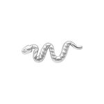 Attacco Snake in argento in titanio su sfondo bianco