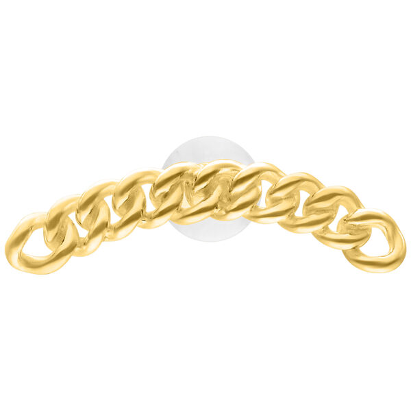 Kultainen Chunky Chain Push Fit Labret, 5,0 mm, valkoisella taustalla