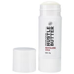 Hustle Butter Revitalizing Stick auf weißem Hintergrund mit abgenommenem Deckel