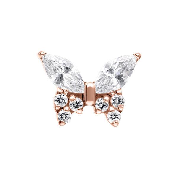 Terminale Push-Fit Butterfly Cristalli - Rosegold