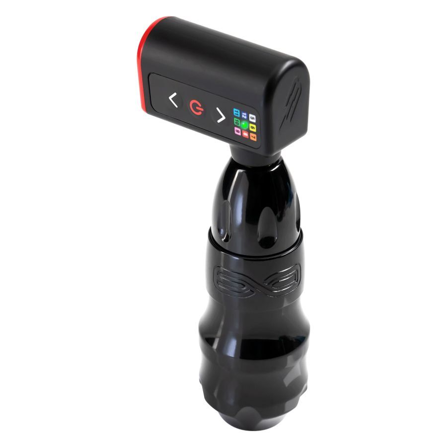 Alimentatore Fk Irons Lightning Bolt nero e rosso su sfondo bianco