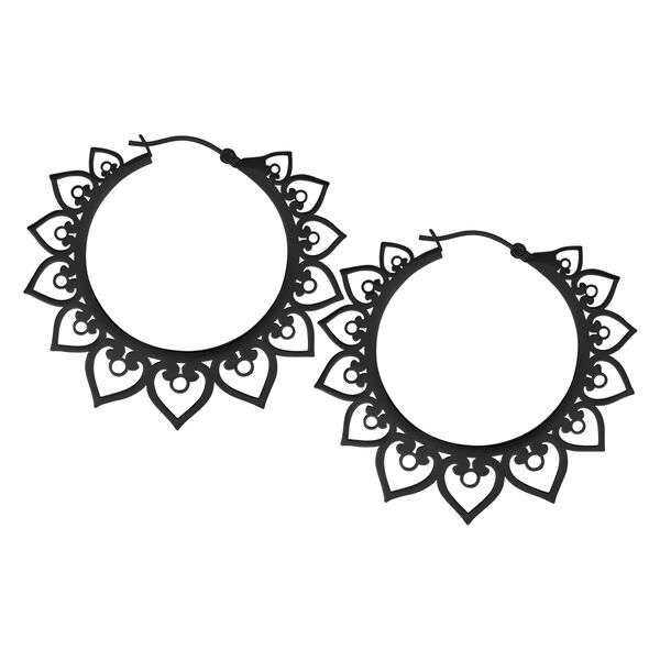 Hearts Hoops<!--6167f9b07c3d1--> - Black Metal