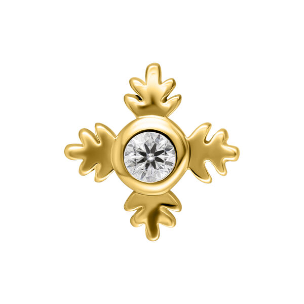 Push Fit Leaf Ornament Attachment - Golden Metal