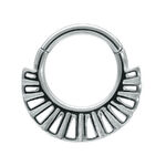 Anello Piercing Ethno Clicker in argento in acciaio chirurgico 316L