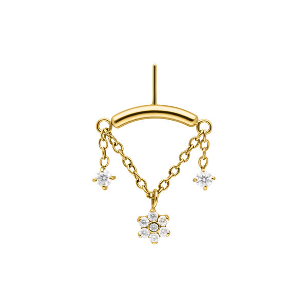 Flower Drop Vertical Helix Push Fit Aufsatz - Golden Metal
