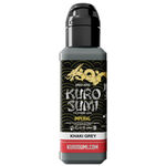 Bottiglia di inchiostro per tatuaggi Kuro Sumi Imperial in Khaki Grigio su sfondo bianco