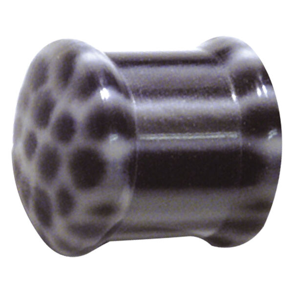 Zebraskin Plug aus schwarzem und weißem Polyester, runde Form