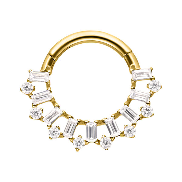 Baguette Crystal Clicker - Golden Metal