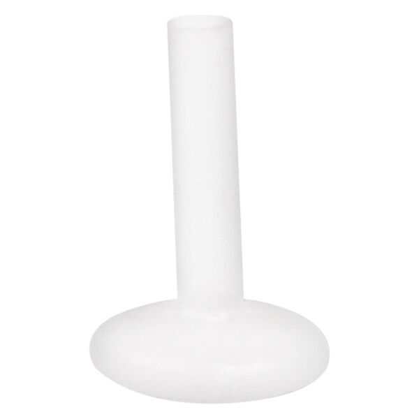 Labret PTFE Push Fit blanco sin accesorio sobre fondo blanco