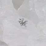 Inserto Push Fit color argento su sfondo bianco con cristalli