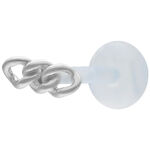 Silbernes Labret mit klobiger Kettenoptik auf hellem Hintergrund