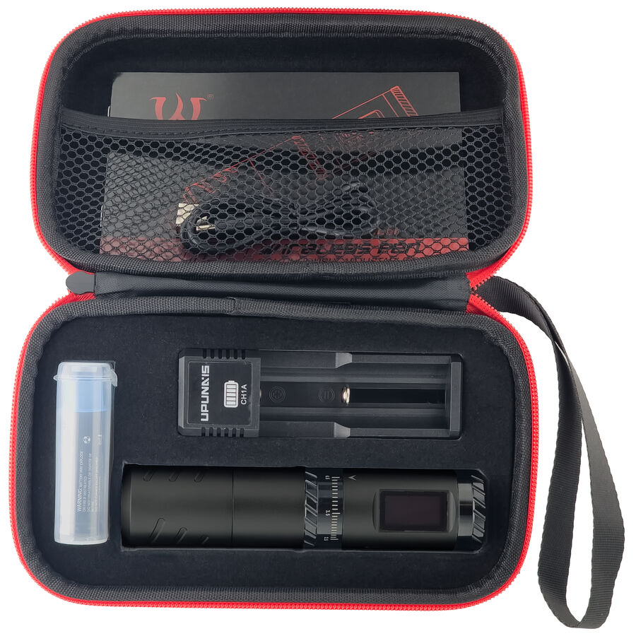 EP101 Wireless Pen Machine nera in valigia aperta con caricabatterie e accessori